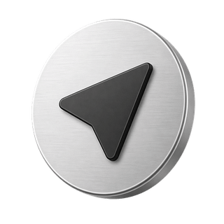 Decorative 3D send arrow icon on the contact us page
